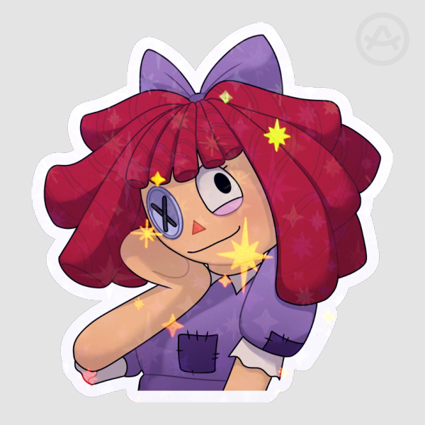Ragatha The Amazing Digital Circus Die Cut Stickers