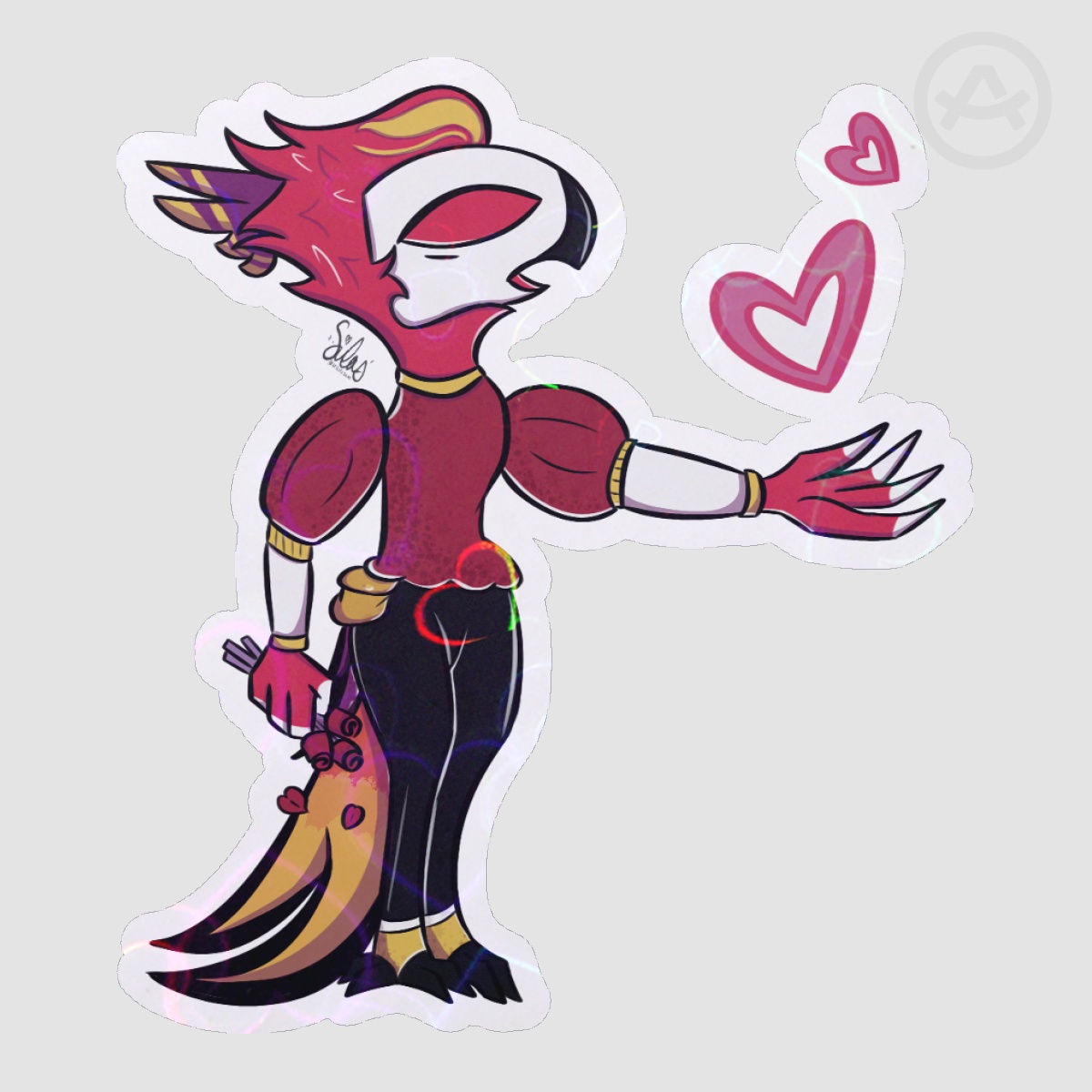Vassago's Heart Holo Heart 2.75" Sticker
