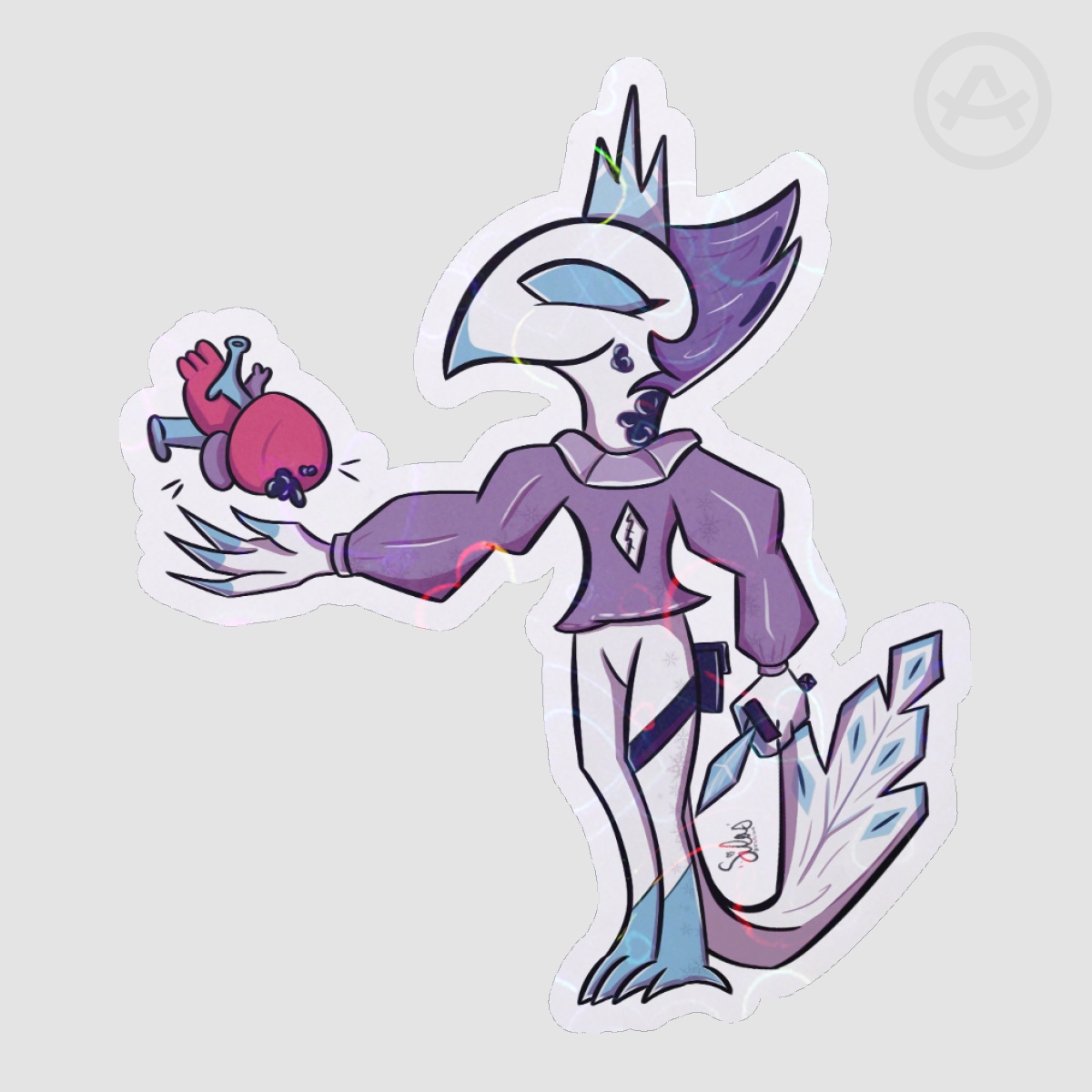 Andrealphus' Heart Holo Heart 2.75" Sticker