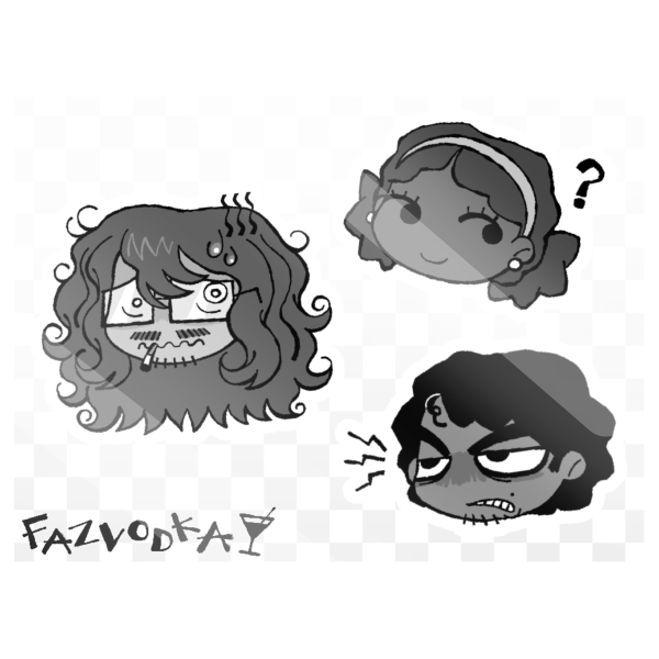 afton family glossy sticker sheet (fnaf au)