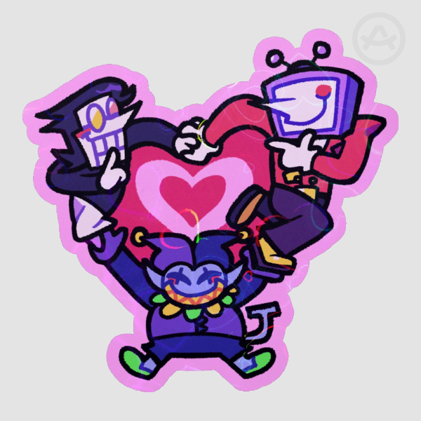 SpamVilTenna Love Beam -  Colored Edge Die Cut Sticker