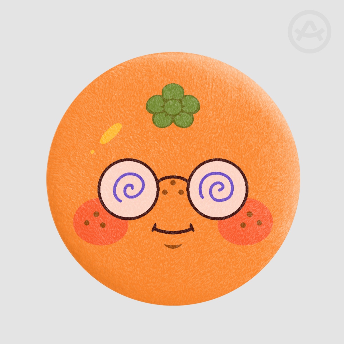 PEACHDOG - OTAORANGE PLUSH BADGE (5.8cm plush pin-back badge)