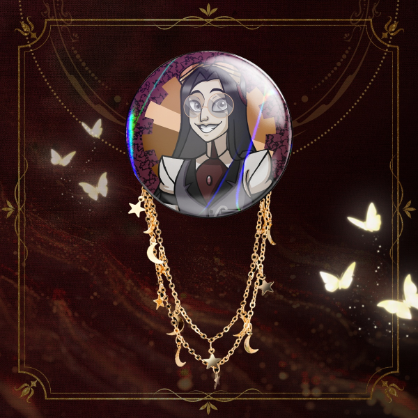 Human Sir Pentious Fanart Round Badge With Chains