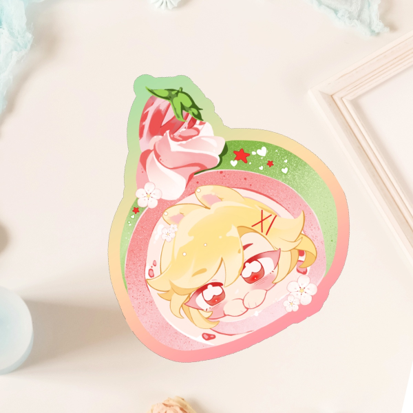 Kaveh Matcha Strawberry Sticker🍓🌸
