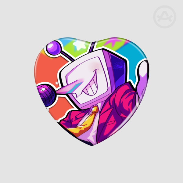 Tenna Heart Shape Holographic Badge - Deltarune