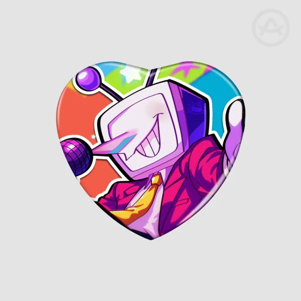Tenna Heart Shape Holographic Badge - Deltarune