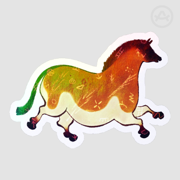 Prehistoric Cave Painting Horse [Sticker]