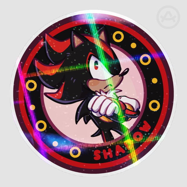 Shadow the Hedgehog holo sticker