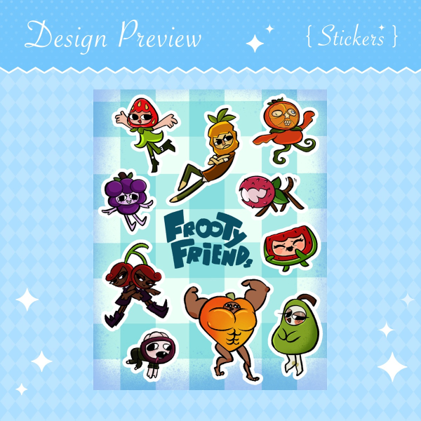 FROOTY FRIENDS -Sticker Sheet