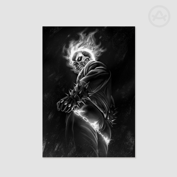 Flaming Cake A4 Poster/Print