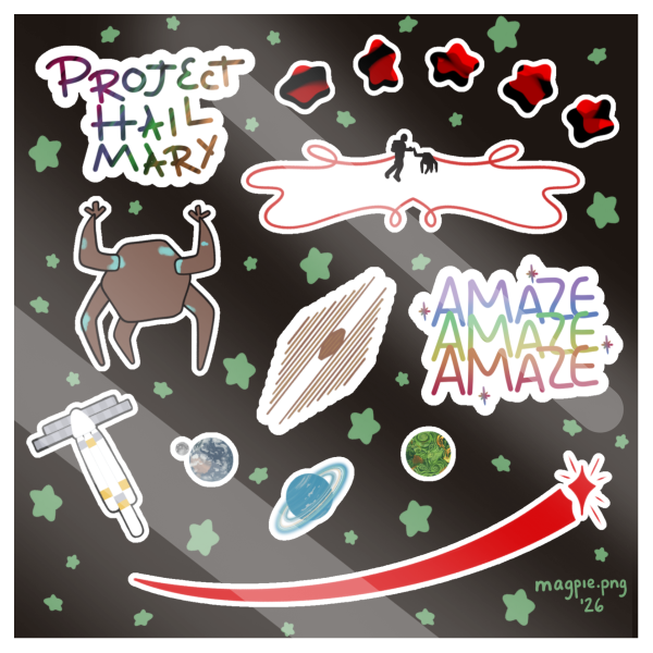 Project Hail Mary Stickers Sheet