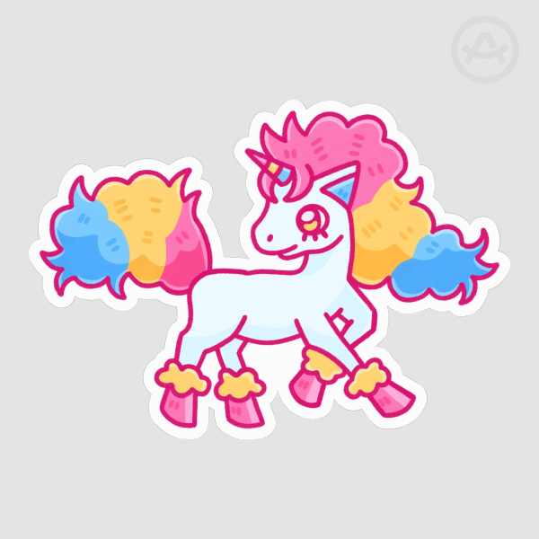Ponyta (Panyta!) Pansexual Pride Sticker