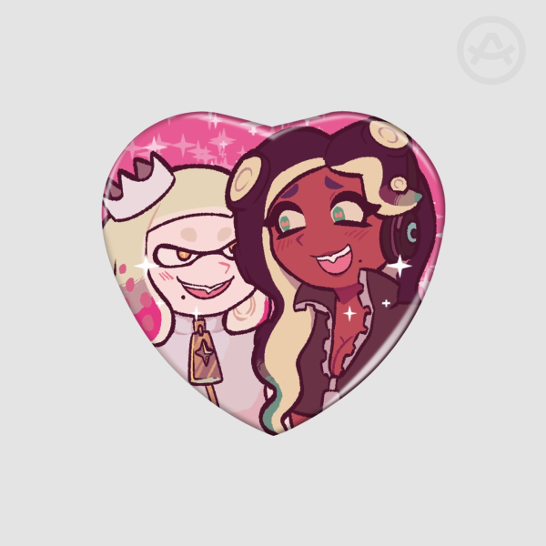 Pearlina Heart Shape Badge