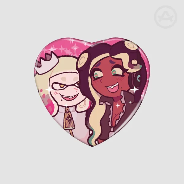 Pearlina Heart Shape Badge