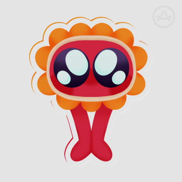 Flower hat Piku pin