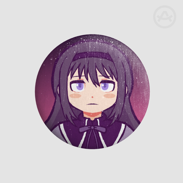 Homura Akemi Round Badge