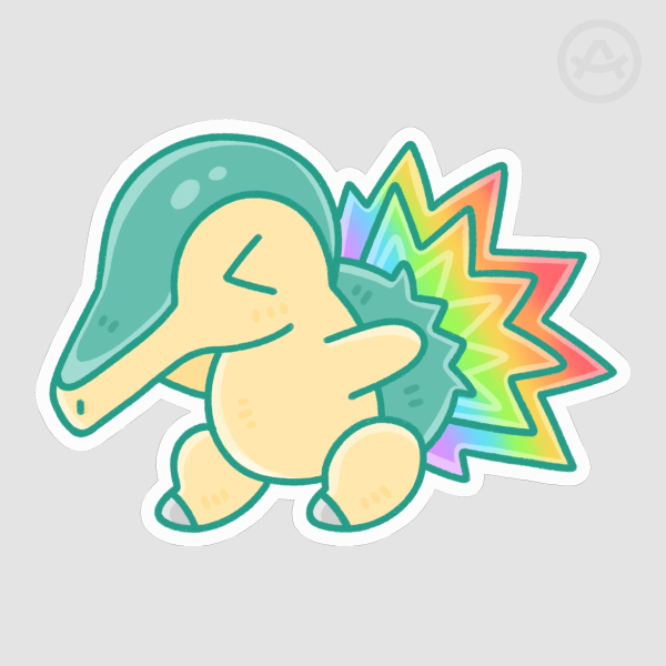 Cyndaquil Rainbow Pride Sticker