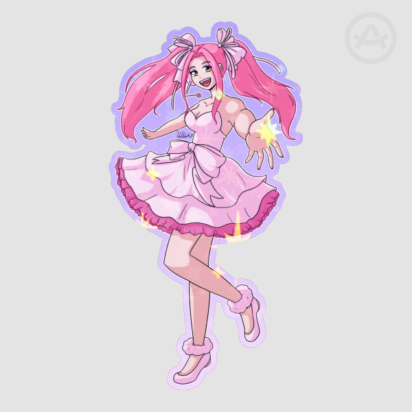 Mizi zombie stage - Colored Edge Die Cut Stickers
