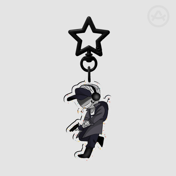 Deimos MC Glitter Keychain