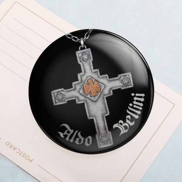Bellini Pectoral Cross Metallic Badge Pin