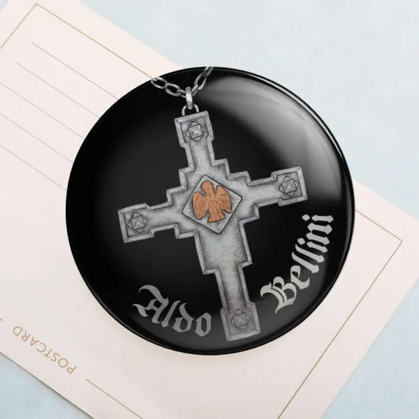 Bellini Pectoral Cross Metallic Badge Pin