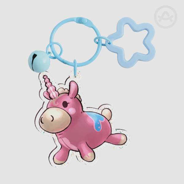 Balloonicorn Glitter Acrylic Keychains