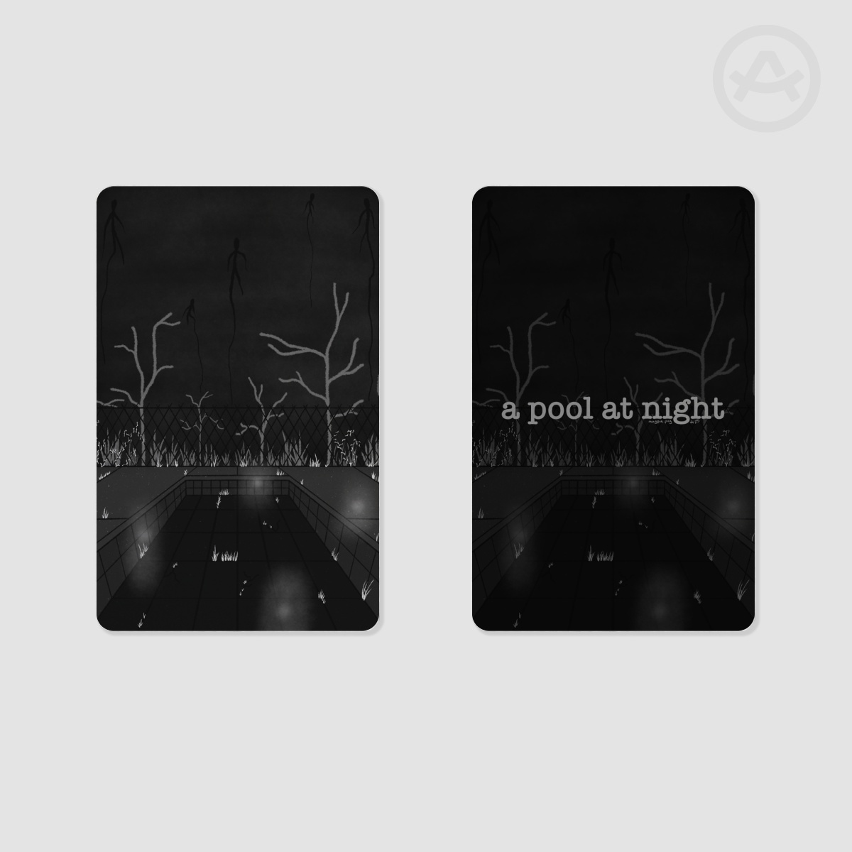 a pool at night Photocard