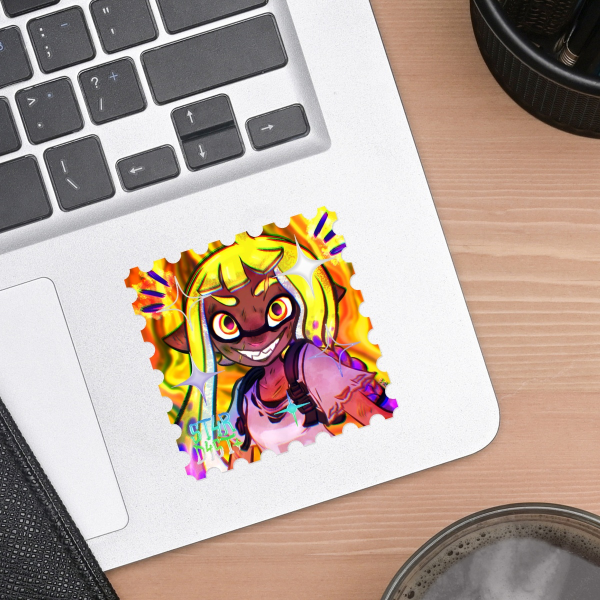 Portrait of Your Character in a Hot Foil Stamp Sticker (4x4cm only)