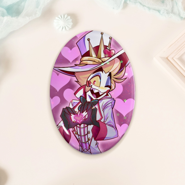 King of Hearts Lucifer Holo Sand Star Oval Badge