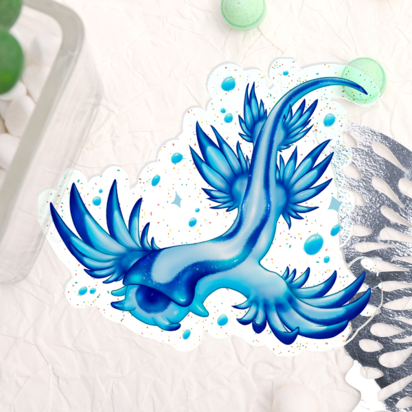 Blue Dragon Slug Acrylic Pin