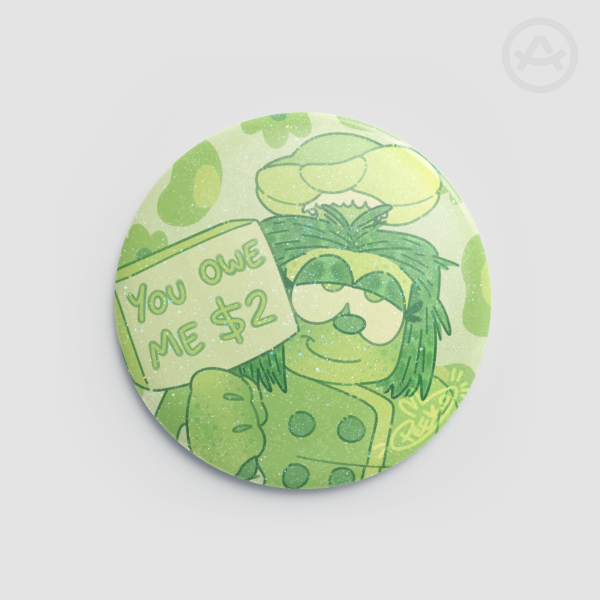 Green Round Badge
