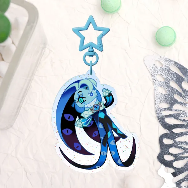 Shadow milk cookie glitter keychain