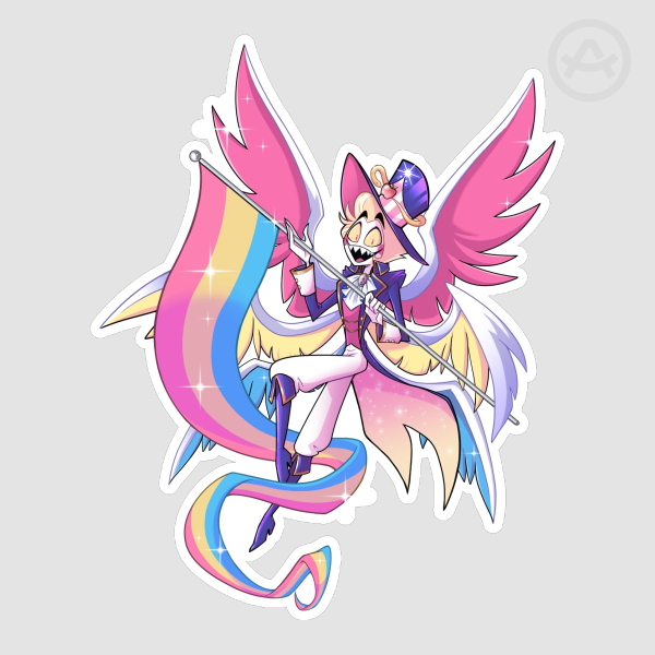 Pan-tastic! Hazbin Hotel Lucifer Matte Die Cut Sticker (5”)