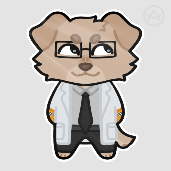 The Professor Monty Corndog Sticker