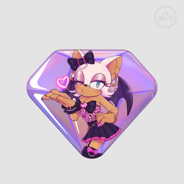 Agejo Gyaru Rouge Diamond Holographic Badge