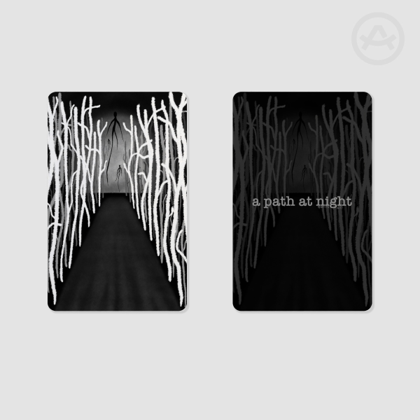 a path at night Photocard