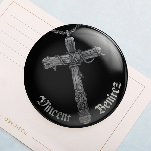 Benitez Pectoral Cross Metallic Badge Pin