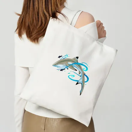 Black tip shark Tote Bag