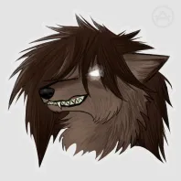 werewolf woman head sticker