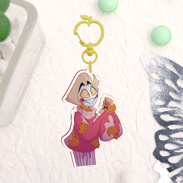 “Call Me Lu” Lucifer Glitter Acrylic Keychain