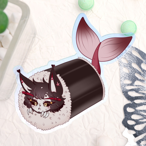 Husk merman sushi roll acrylic Pin || hazbin hotel