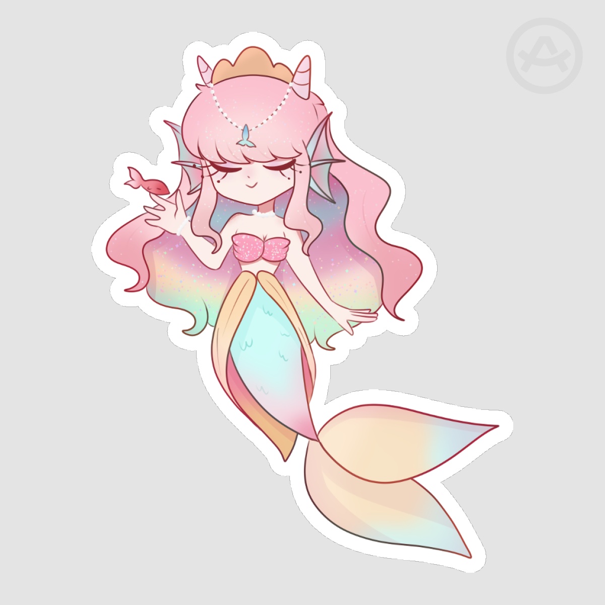 Rainbow Mermaid sticker 