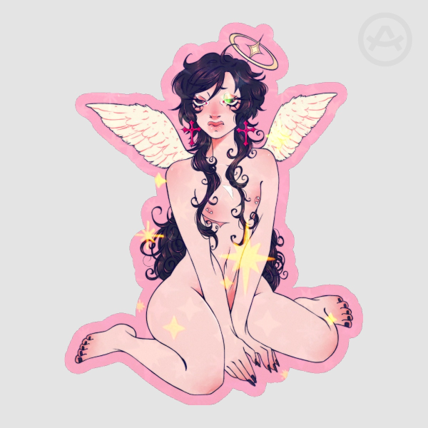 Angel Twink Colored Edge Die Cut Stickers