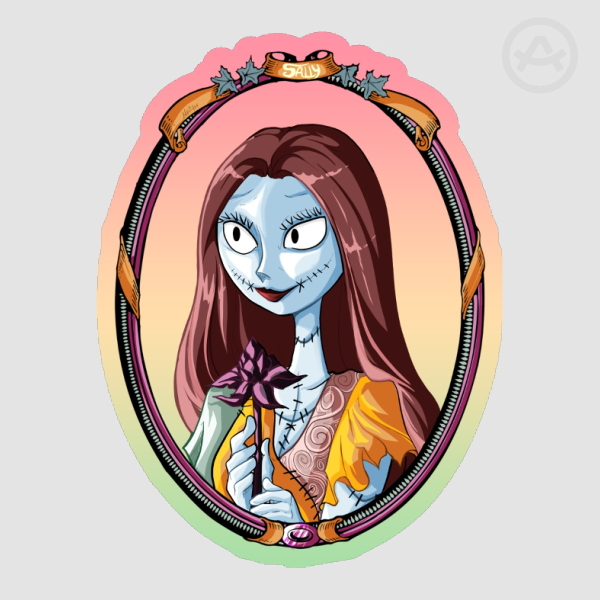 Sally Colored Edge Die Cut Stickers