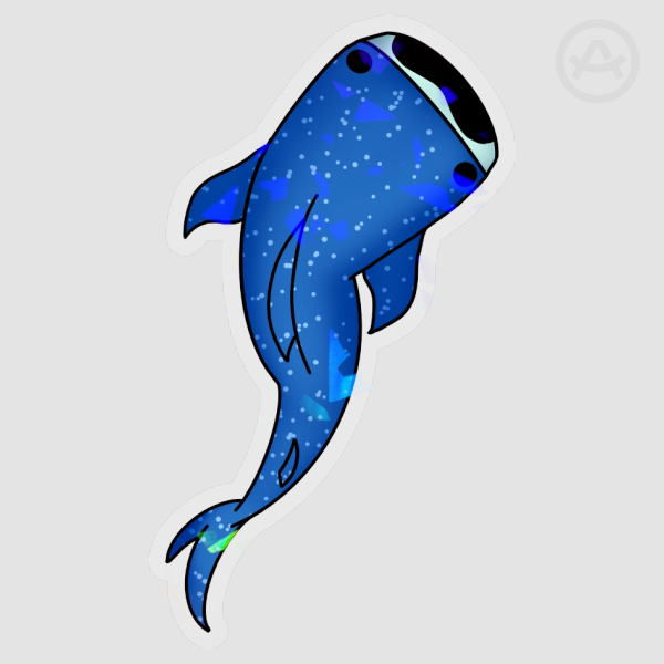 Whale Shark PET Vinyl Die Cut Stickers