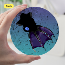 Vampire Squid Ripple Acrylic Coaster - 3.93""(100mm), Rotundity