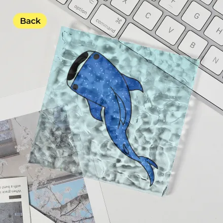 Whale Shark Ripple Acrylic Coaster - 3.93""(100mm), Rectangle