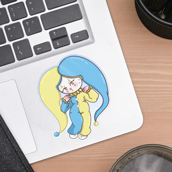Arlequin Bunny Die Cut Stickers