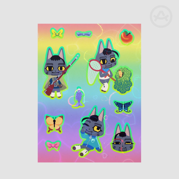 AC Kitty Ogata Coated Paper Sticker Sheet