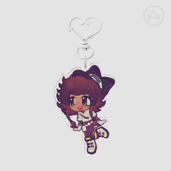 Tessa Elliott Glitter Acrylic Keychain